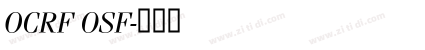 OCRF OSF字体转换